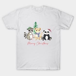 Merry Christmas cute animals T-Shirt